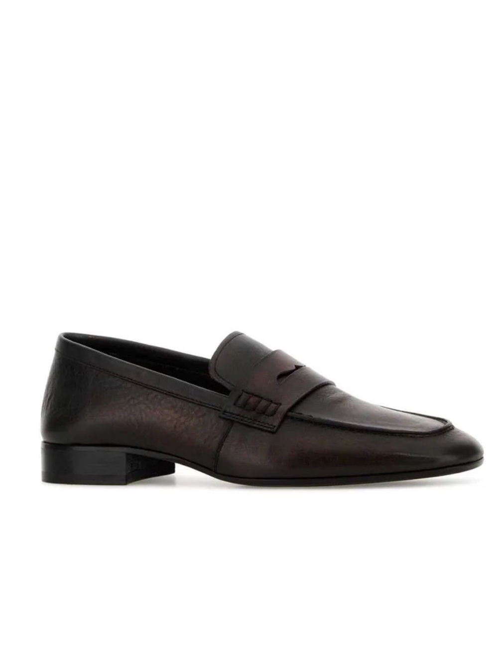 Dries Van Noten Dark Brown Leather Penny Loafers